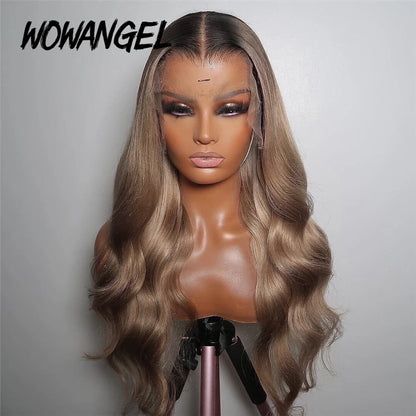 28inch Ash Blonde Body Wave Real HD Lace Front Human Hair