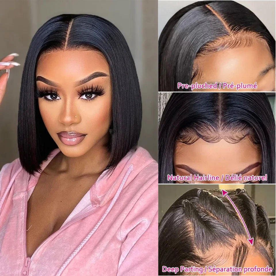 Short Straight Bob Wig Human Hair